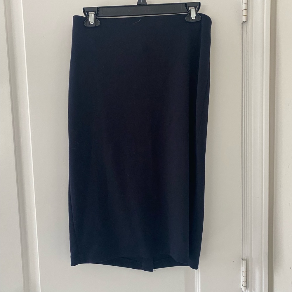 Blue Cotten Pencil Skirt